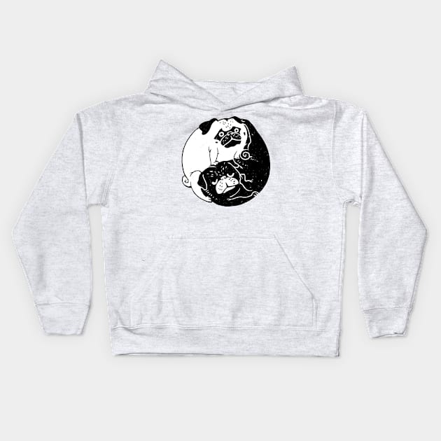 The Tao of Pug Kids Hoodie by huebucket